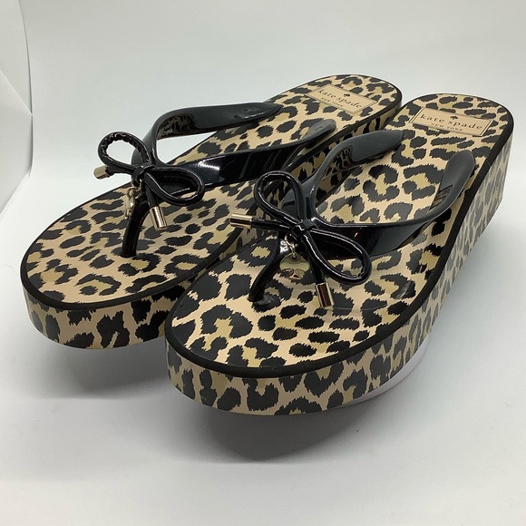 KATE SPADE ♠️ NEW YORK PLATFORM LEOPARD SANDAL - Picture 2 of 11